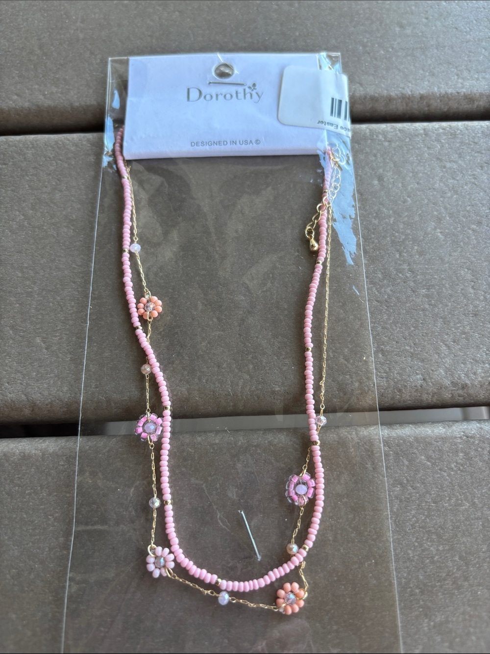 Dorothy Flower Station Beaded Layered Necklace